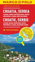 Chorwacja i Serbia Mapa Marco Polo - obejmuje Słowenię, Bośnię i Hercegowinę, Kosowo, Czarnogórę, Albanię i Macedonię Północną - Croatia and Serbia Marco Polo Map - Includes Slovenia, Bosnia and Hercegovina, Kosovo, Montenegro, Albania and North Macedonia