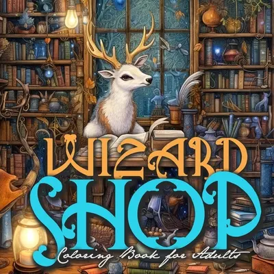 Czarodziejski sklep Kolorowanka dla dorosłych: Zaczarowana kapryśna kolorowanka w skali szarości magiczna kolorowanka dla dorosłych Magia - Wizard Shop Coloring Book for Adults: Enchanted Whimsical Coloring Book grayscale magical Coloring Book for Adults Magic