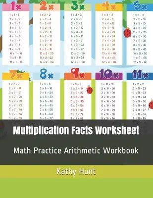 Arkusz ćwiczeń z mnożenia: Zeszyt ćwiczeń z arytmetyki matematycznej - Multiplication Facts Worksheet: Math Practice Arithmetic Workbook