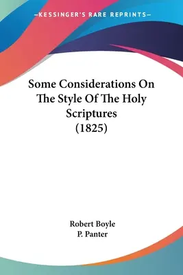 Niektóre rozważania na temat stylu Pisma Świętego (1825) - Some Considerations On The Style Of The Holy Scriptures (1825)