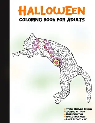 Kolorowanka Halloween dla dorosłych: 50 ilustracji Halloween wydrukowanych po jednej stronie, bezpiecznych dla markerów - zabawny prezent rzemieślniczy - odstresowujące desi - Halloween Coloring Book for Adults: 50 Halloween Illustrations Printed On One Side, Safe For Markers - Fun Craft Activity Gift - Stress Relieving Desi