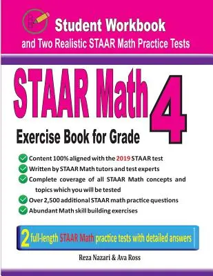 Zeszyt ćwiczeń matematycznych STAAR dla klasy 4: Zeszyt ćwiczeń dla ucznia i dwa realistyczne testy matematyczne STAAR - STAAR Math Exercise Book for Grade 4: Student Workbook and Two Realistic STAAR Math Tests