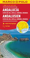 Andaluzja, Costa Del Sol, Sewilla, Kordoba, Granada Mapa Marco Polo - Andalusia, Costa Del Sol, Seville, Cordoba, Granada Marco Polo Map