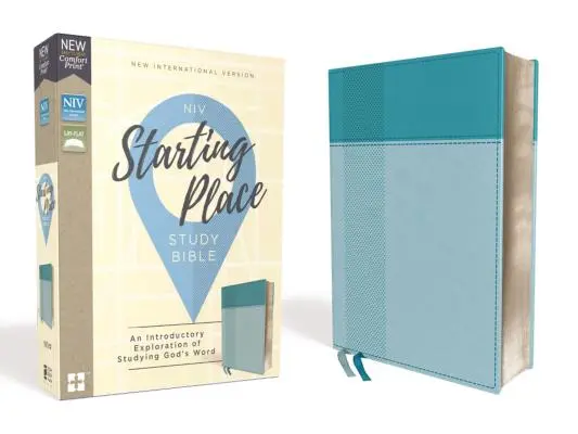 Niv, Starting Place Study Bible, skórzana miękka, niebieska, wygodny druk: Wprowadzenie do studiowania Słowa Bożego - Niv, Starting Place Study Bible, Leathersoft, Blue, Comfort Print: An Introductory Exploration of Studying God's Word