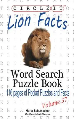 Zakreśl, fakty o lwach, wyszukiwanie słów, książka z łamigłówkami - Circle It, Lion Facts, Word Search, Puzzle Book