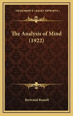 Analiza umysłu (1922) - The Analysis of Mind (1922)