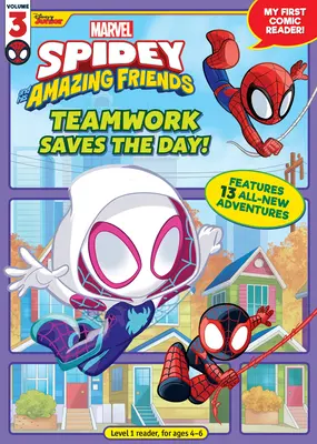 Pająk i jego niesamowici przyjaciele: Praca zespołowa ratuje dzień: Mój pierwszy komiks! - Spidey and His Amazing Friends: Teamwork Saves the Day!: My First Comic Reader!