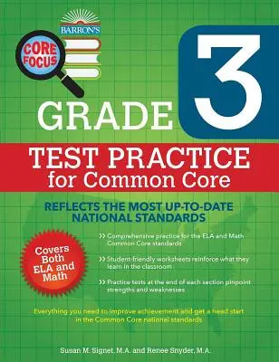 Core Focus klasa 3: ćwiczenia testowe dla Common Core - Core Focus Grade 3: Test Practice for Common Core