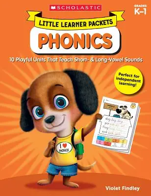 Pakiety dla małych uczniów: Fonika: 10 zabawnych zestawów do nauki dźwięków krótkich i długich samogłosek - Little Learner Packets: Phonics: 10 Playful Units That Teach Short- & Long-Vowel Sounds