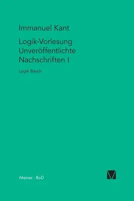 Logik-Vorlesungen. Unverffentlichte Nachschriften I