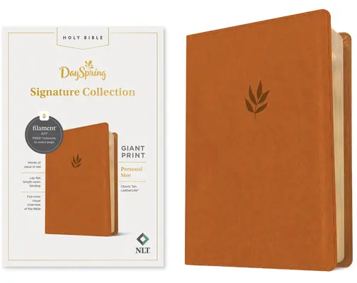 NLT Personal Size Giant Print Bible, Filament Enabled Edition (czerwona litera, skóropodobna, klasyczna opalenizna): Dayspring Signature Collection - NLT Personal Size Giant Print Bible, Filament Enabled Edition (Red Letter, Leatherlike, Classic Tan): Dayspring Signature Collection