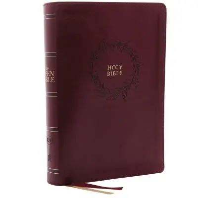 Otwarta Biblia Kjv, skórzana, bordowa, z indeksem, wydanie z czerwonymi literami, wygodny druk: Kompletny system biblijny - The Kjv, Open Bible, Leathersoft, Burgundy, Indexed, Red Letter Edition, Comfort Print: Complete Reference System