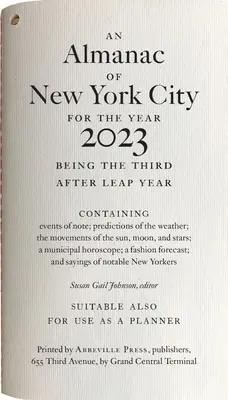 Almanach Nowego Jorku na rok 2023 - An Almanac of New York City for the Year 2023