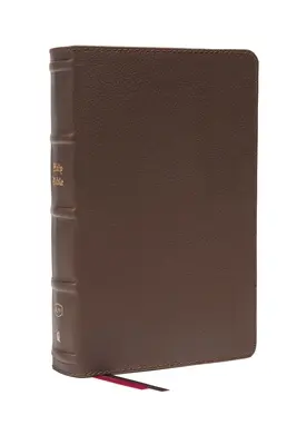 Kjv, Personal Size Large Print Single-Column Reference Bible, Genuine Leather, Brown, Red Letter, Comfort Print: Biblia Święta, Wersja Króla Jakuba - Kjv, Personal Size Large Print Single-Column Reference Bible, Genuine Leather, Brown, Red Letter, Comfort Print: Holy Bible, King James Version