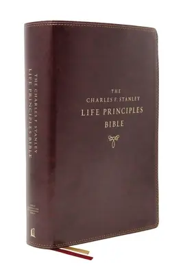 Nasb, Charles F. Stanley Life Principles Bible, wydanie 2, skóra miękka, bordowy, wygodny druk: Pismo Święte, Nowa Amerykańska Biblia Standardowa - Nasb, Charles F. Stanley Life Principles Bible, 2nd Edition, Leathersoft, Burgundy, Comfort Print: Holy Bible, New American Standard Bible