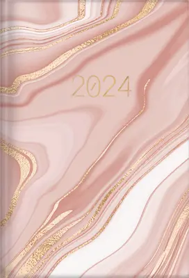 2024 Agenda - Testy bezpieczeństwa - Mrmol Rosa: Z jednym motywującym zdaniem lub wersetem Biblii na każdy dzień dnia - 2024 Agenda - Tesoros de Sabidura - Mrmol Rosa: Con Un Pensamiento Motivador O Un Versculo de la Biblia Para Cada Da del Ao