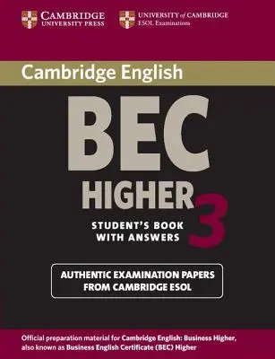Cambridge Bec Higher 3 Książka ucznia z odpowiedziami - Cambridge Bec Higher 3 Student's Book with Answers