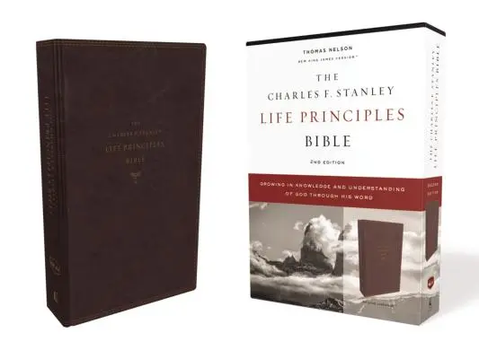 Nkjv, Charles F. Stanley Life Principles Bible, wydanie 2, skórzana oprawa, bordowy, wygodny druk: Wzrastanie w wiedzy i zrozumieniu Boga poprzez - Nkjv, Charles F. Stanley Life Principles Bible, 2nd Edition, Leathersoft, Burgundy, Comfort Print: Growing in Knowledge and Understanding of God Throu