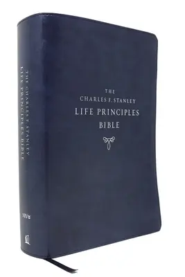 Niv, Charles F. Stanley Life Principles Bible, wyd. 2, skórzana miękka, niebieska, indeksowana kciukiem, wygodny druk: Biblia Święta, Nowa Wersja Międzynarodowa - Niv, Charles F. Stanley Life Principles Bible, 2nd Edition, Leathersoft, Blue, Thumb Indexed, Comfort Print: Holy Bible, New International Version