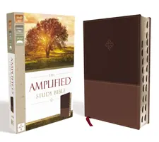 Amplified Study Bible, imitacja skóry, brązowa, indeksowana - Amplified Study Bible, Imitation Leather, Brown, Indexed