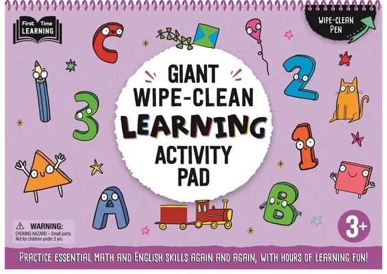 Giant Wipe-Clean Learning Activity Pack: Ćwicz podstawowe umiejętności matematyczne i angielskie, bawiąc się godzinami! 3+ - Giant Wipe-Clean Learning Activity Pack: Practice Essential Math and English Skills, with Hours of Learning Fun! 3+