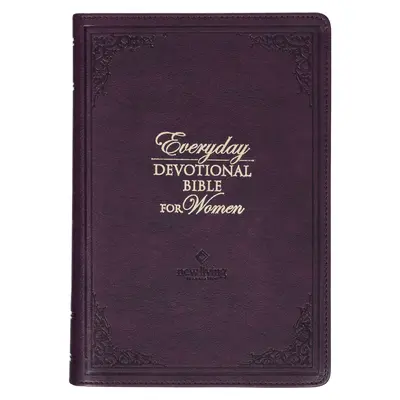 NLT Holy Bible Everyday Devotional Bible for Women New Living Translation, wegańska skóra, fioletowe tłoczenie - NLT Holy Bible Everyday Devotional Bible for Women New Living Translation, Vegan Leather, Purple Debossed