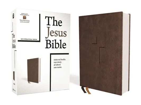 Biblia Jezusa, wydanie NIV, skórzana, brązowa, z indeksem, wygodny druk - The Jesus Bible, NIV Edition, Leathersoft, Brown, Indexed, Comfort Print