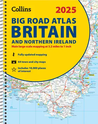 2025 Collins Big Road Atlas Wielka Brytania i Irlandia Północna: A3 Spiral - 2025 Collins Big Road Atlas Britain and Northern Ireland: A3 Spiral