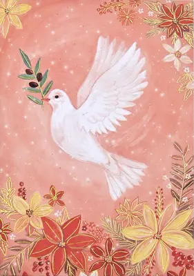 Wings of Peace: małe kartki świąteczne w pudełku - Wings of Peace Small Boxed Holiday Cards