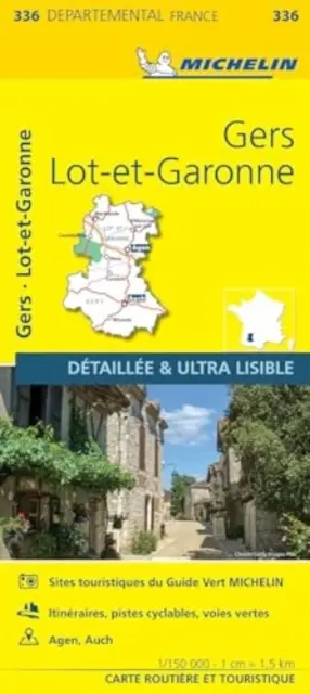 Gers Lot-et-Garonne - Mapa lokalna Michelin 336 - Gers  Lot-et-Garonne - Michelin Local Map 336