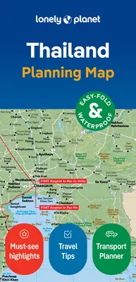Lonely Planet Tajlandia - mapa do planowania - Lonely Planet Thailand Planning Map