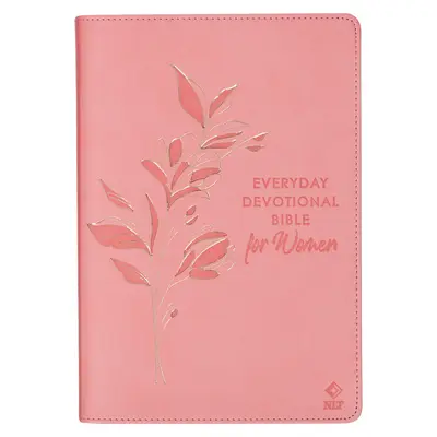 NLT Biblia Święta na co dzień dla kobiet - New Living Translation, skóra wegańska, tłoczenie różowe - NLT Holy Bible Everyday Devotional Bible for Women New Living Translation, Vegan Leather, Pink Debossed