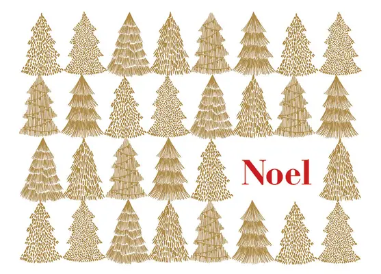 Kartki świąteczne Golden Grove Deluxe w pudełku - Golden Grove Deluxe Boxed Holiday Cards