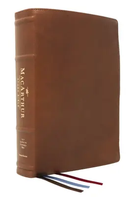 Nasb, MacArthur Study Bible, wyd. 2, skóra kozia Premium, brązowa, kolekcja Premier, wygodny druk: Uwalnianie Bożej prawdy jeden werset po drugim - Nasb, MacArthur Study Bible, 2nd Edition, Premium Goatskin Leather, Brown, Premier Collection, Comfort Print: Unleashing God's Truth One Verse at a Ti