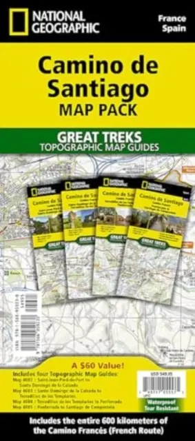 Mapa Camino de Santiago [Pakiet map] Mapa - Camino de Santiago Map [Map Pack Bundle] Map