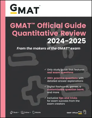 GMAT Official Guide Quantitative Review 2024-2025: Książka + Bank pytań online - GMAT Official Guide Quantitative Review 2024-2025: Book + Online Question Bank