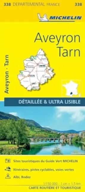 Aveyron, Tarn - lokalna mapa Michelin 338 - Aveyron, Tarn - Michelin Local Map 338