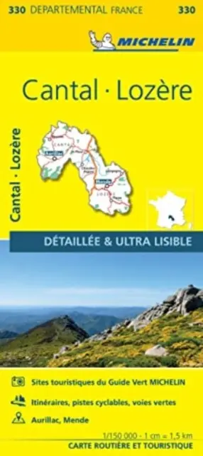 Cantal, Lozire - mapa lokalna Michelin 330 - Cantal, Lozire - Michelin Local Map 330