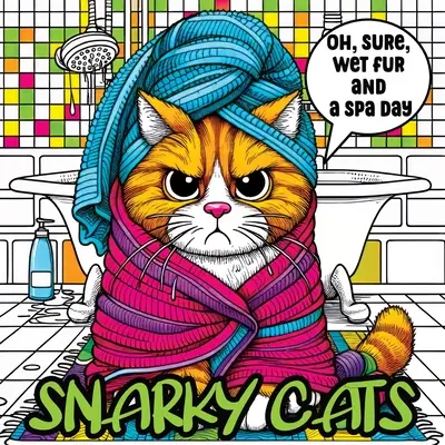 Wścibskie koty: Kolorowanka z odrobiną bezczelności i relaksującego humoru, sarkastyczna zabawa dla miłośników kotów - Snarky Cats: Coloring Book with a Touch of Sass and Relaxing Humor, Sarcastic Fun for Cat Lovers