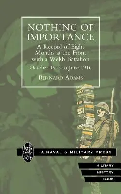 NIC WAŻNEGO. Zapis ośmiu miesięcy na froncie z walijskim batalionem od października 1915 r. do czerwca 1916 r. - NOTHING OF IMPORTANCE. A Record of Eight Months at the Front with a Welsh Battalion October 1915 to June 1916