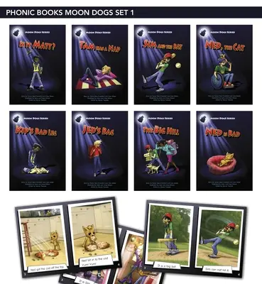 Książki foniczne Księżycowe psy zestaw 1 - Phonic Books Moon Dogs Set 1