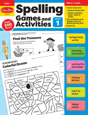Gry i ćwiczenia ortograficzne, klasa 1 - materiały dla nauczycieli - Spelling Games and Activities, Grade 1 Teacher Resource