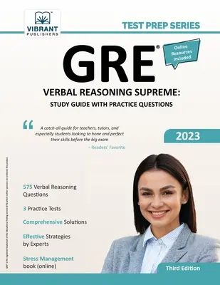 GRE Verbal Reasoning Supreme: Przewodnik do nauki z pytaniami praktycznymi - GRE Verbal Reasoning Supreme: Study Guide with Practice Questions
