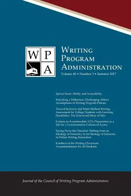 Wpa: Writing Program Administration 40.3