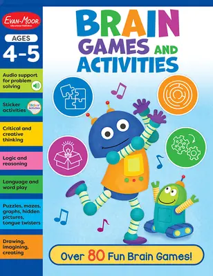 Gry i zabawy umysłowe, zeszyt ćwiczeń dla dzieci w wieku 4-5 lat - Brain Games and Activities, Ages 4 - 5 Workbook
