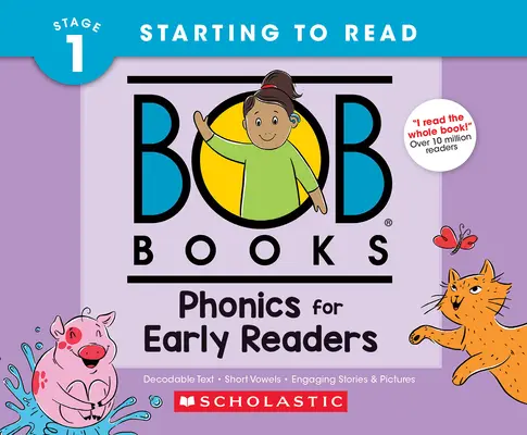 Bob Books - Fonics for Early Readers w twardej oprawie, od 4 lat, przedszkole - Bob Books - Phonics for Early Readers Hardcover Bind-Up Phonics, Ages 4 and Up, Kindergarten