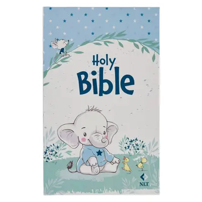 NLT Keepsake Pismo Święte dla Chłopców Chrzest Wielkanoc, Nowy Żywy Przekład, Niebieski - NLT Keepsake Holy Bible for Baby Boys Baptism Easter, New Living Translation, Blue