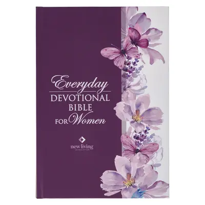 NLT Biblia Święta na co dzień dla kobiet - New Living Translation, fioletowy z kwiatowym nadrukiem - NLT Holy Bible Everyday Devotional Bible for Women New Living Translation, Purple Floral Printed